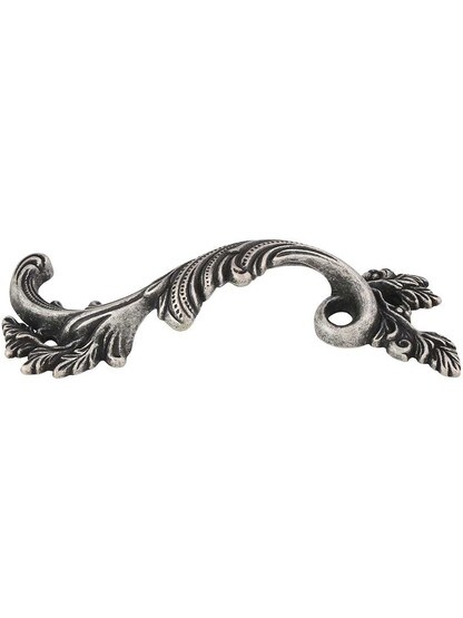 Left Fancy Swirl Pull In Old Silver